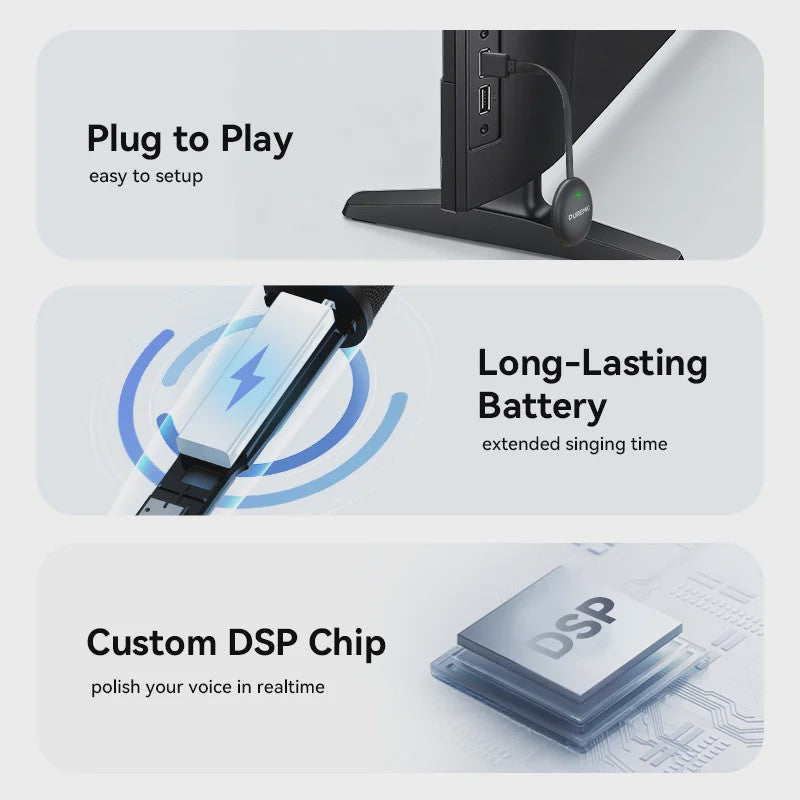 Puremic Draadloze Karaoke Microfoon voor Samsung TV