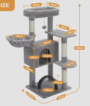 Kattenboom met Krabpalen, Hangmat en Speeltjes - 4 Niveaus