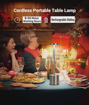 Draadloze LED Tafellamp met Touch Bediening - Oplaadbaar, 3 Kleuren, Dimbaar - Sfeerverlichting
