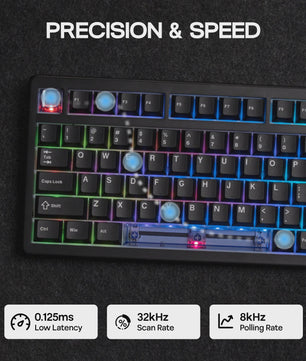 EPOMAKER HE80 75% Mechanisch Toetsenbord - Hall Effect, Hot-Swap, Gasket Mount, US QWERTY