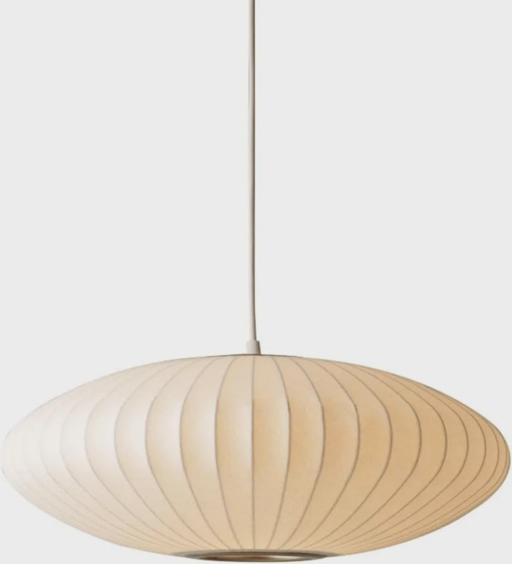 Moderne Witte Zijde Cocoon Plafondlamp - Ronde Bubble Hanglamp met E27 Fitting