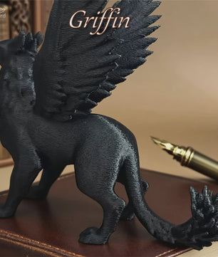 Gothic Griffin Beeld - Duistere Mythologische Creatuur Decoratie