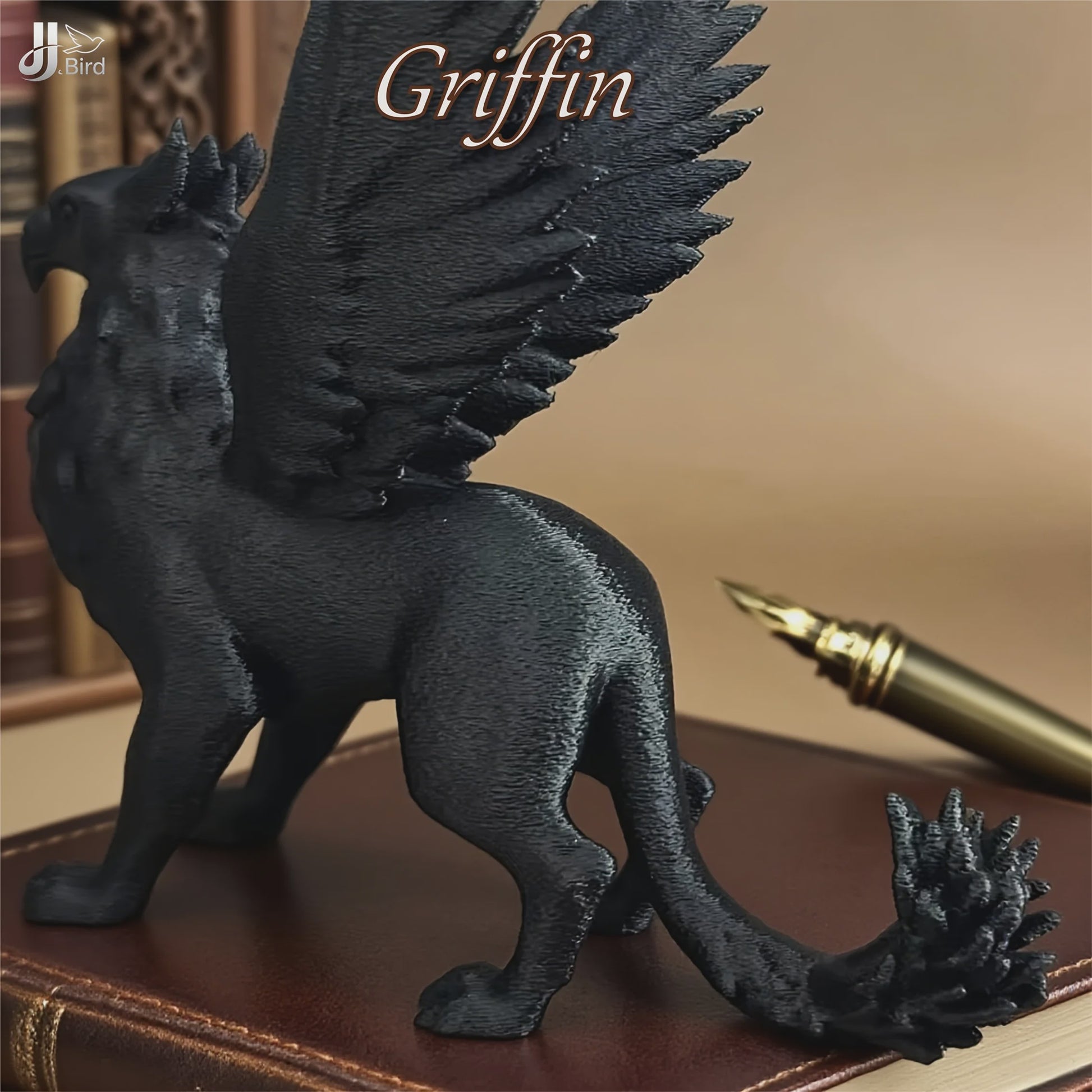 Gothic Griffin Beeld - Duistere Mythologische Creatuur Decoratie