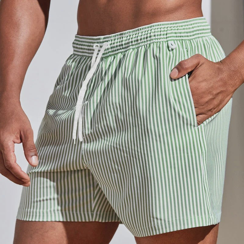 Herenshorts met Verticale Strepen - Zomer Casual Beach & Zwembroek