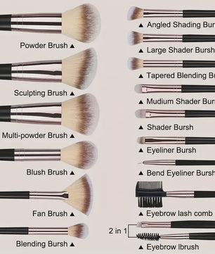 Professionele Make-up Kwasten Set - Zacht & Fluffy voor Foundation, Blush & meer