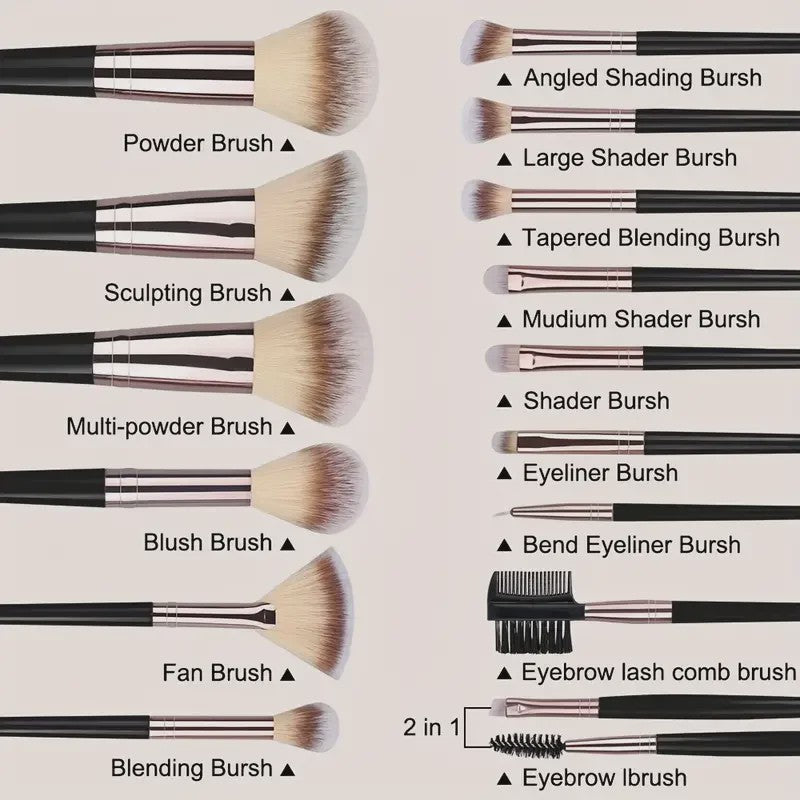 Professionele Make-up Kwasten Set - Zacht & Fluffy voor Foundation, Blush & meer