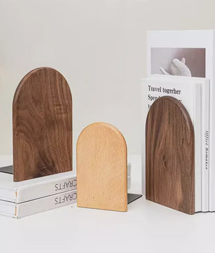 Stijlvolle Houten Boekensteunen - Bureau Organizer & Boekhouder voor Thuis en Kantoor