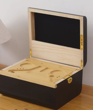 Luxe Houten Opbergdoos met Afneembaar Rolplateau & Geurafsluiting