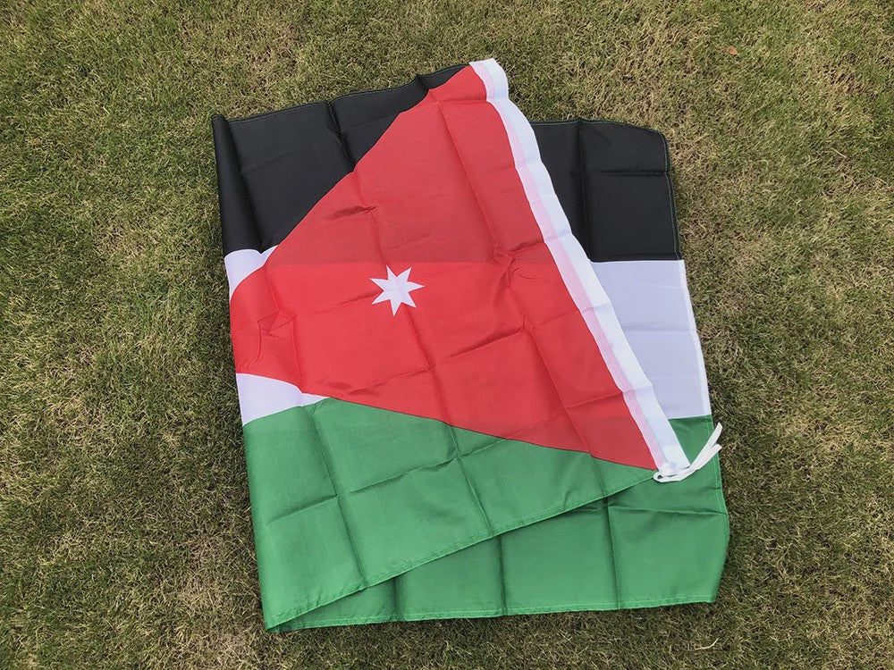 Jordan Vlag 90x150cm - Dubbelzijdig Bedrukt Polyester Hangende Decoratie