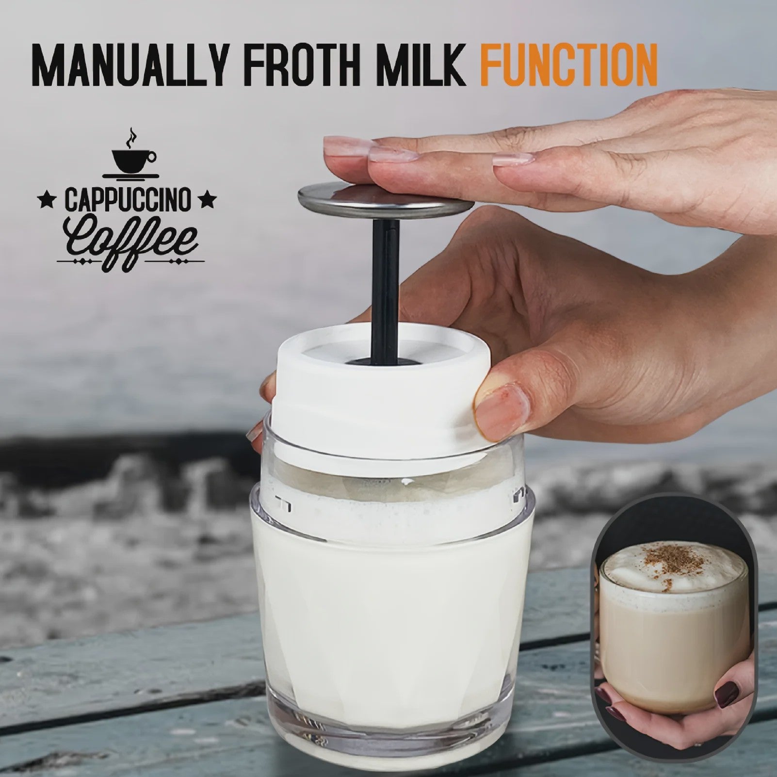 HOMEFISH 3-in-1 Draagbare Koffiemachine: Espresso, Capsules & Gemalen Koffie voor Onderweg