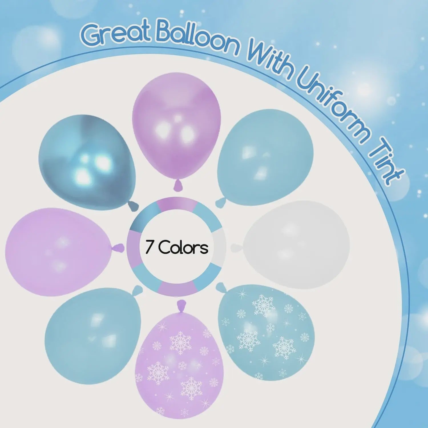 40x 12 inch Latex Ballonnen Set - Sneeuwvlok, Paars & Blauw - Feestdecoratie