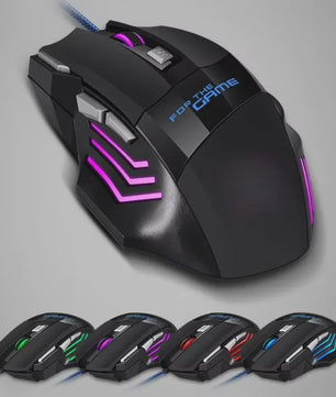 RGB Gaming Muis met 7 Knoppen en 2400 DPI - Ergonomisch & Bedraad