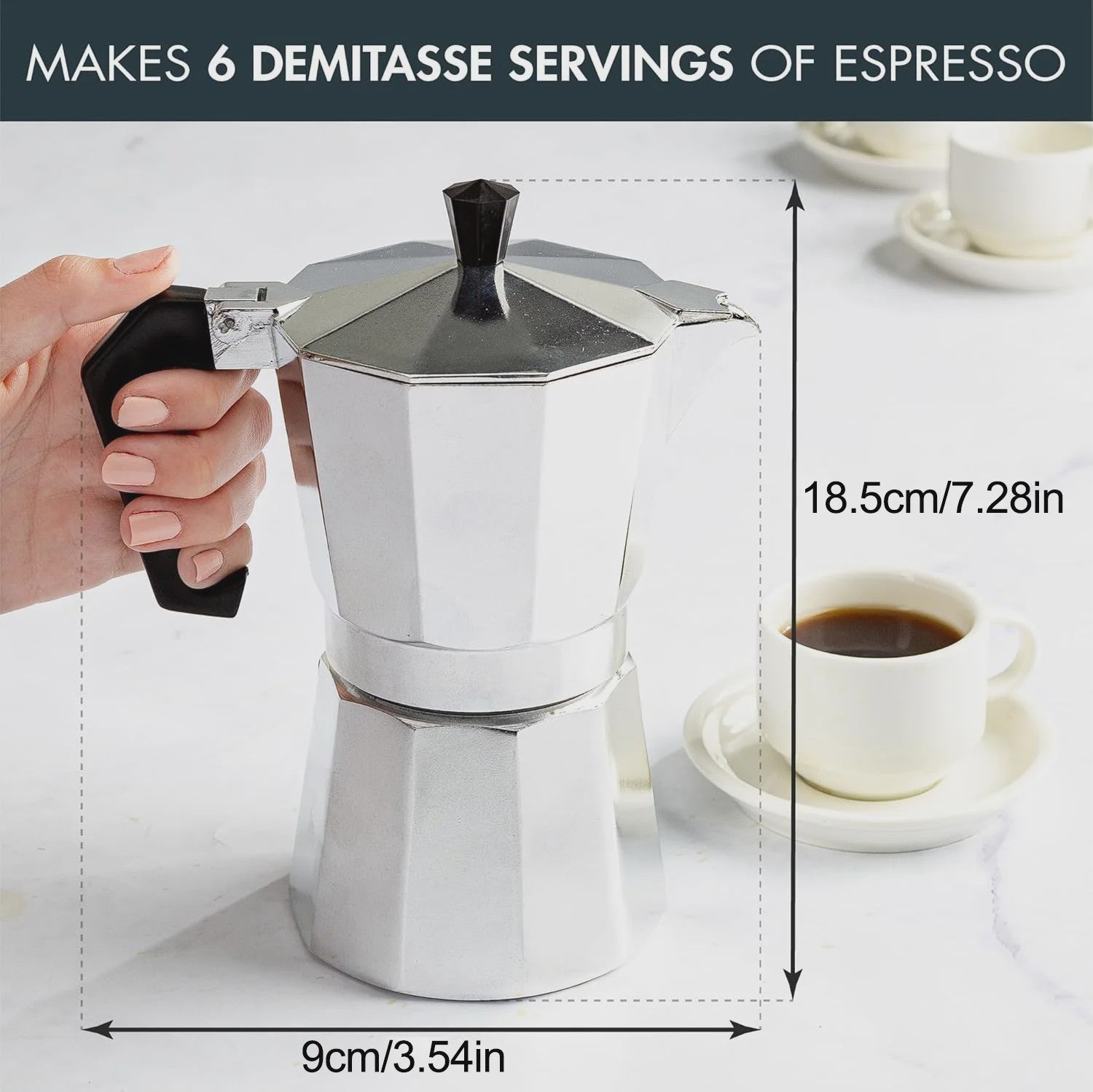 Klassieke Aluminium Moka Pot Espressomaker - Cubaanse Koffie voor Thuis & Camping