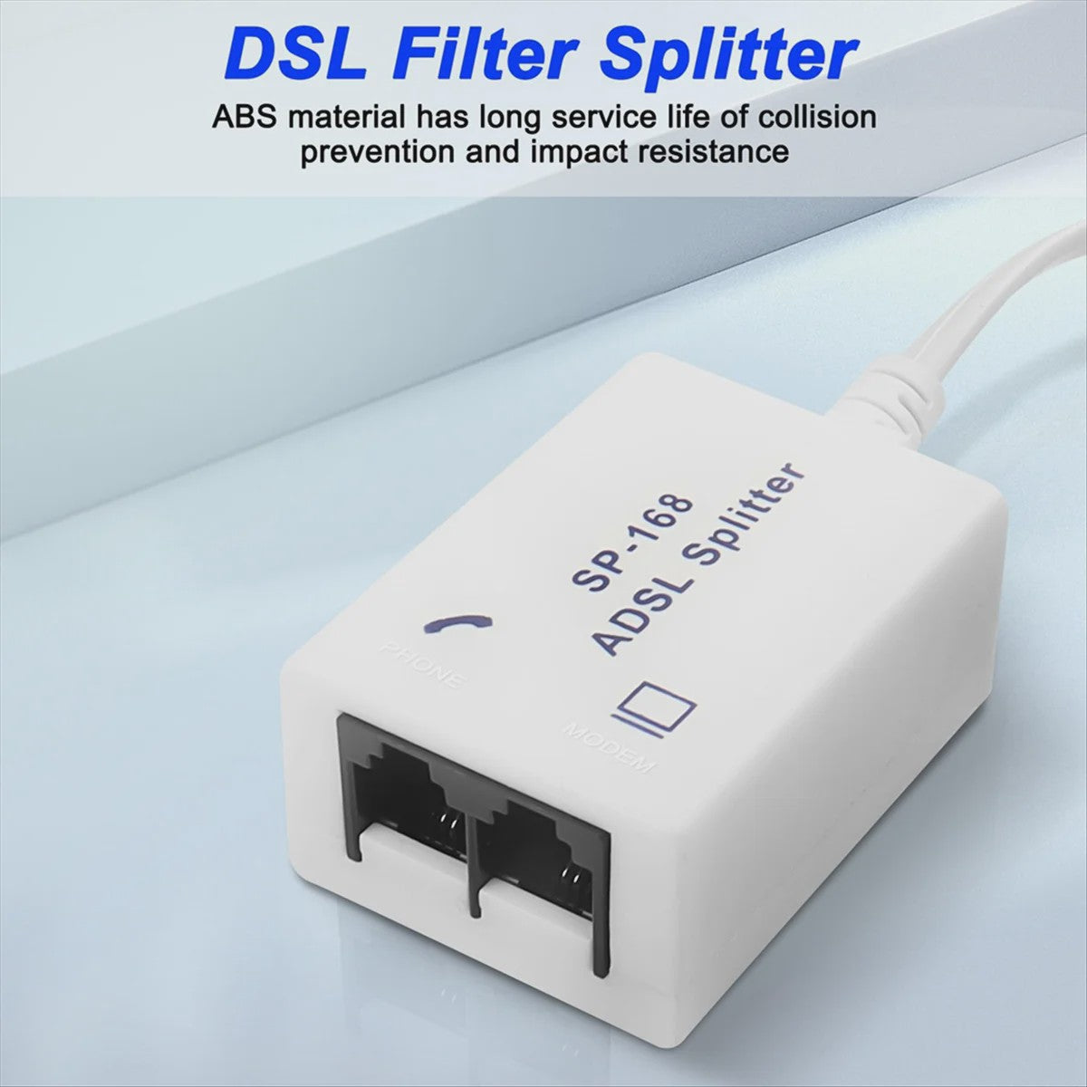 2x DSL ADSL Filter Splitter RJ11 Telefoon Modem Adapter