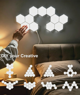 Modulaire Hexagon LED Wandlampen - Touch Gevoelig & DIY Combinatie