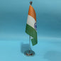 Indiase Bureauvlag 14x21cm Polyester - Officiële Vlag van India voor Bureau Decoratie