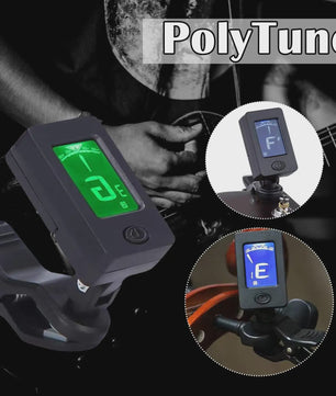 Professionele Clip-On Gitaartuner met 360° Draaibaar LCD Scherm - Voor Gitaar & Ukulele