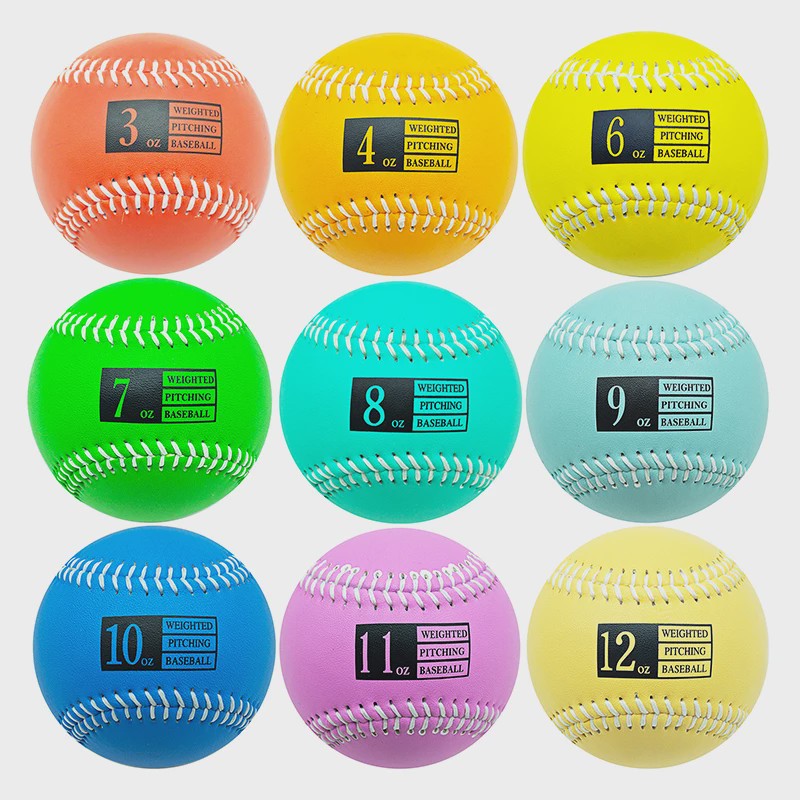 Professionele Verzwaarde Baseballs 3oz-12oz voor Krachttraining en Pitching Oefening
