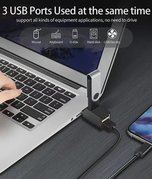 USB 3.0 Hub Extender met 3 Poorten: 1x USB 3.0 & 2x USB 2.0