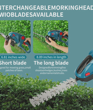 24V Draadloze Snoeischaar & Grasmaaier 2-in-1 met Lithium-Ion Batterij