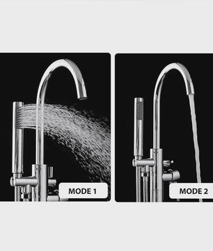 Vrijstaande Badkraan met Handdouche - Draaibare Mixer voor Warm & Koud Water