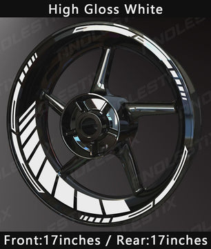 Reflecterende Motor Velgstickers - 17 Inch Velgtape voor Yamaha, Honda, Kawasaki, Suzuki, BMW, KTM