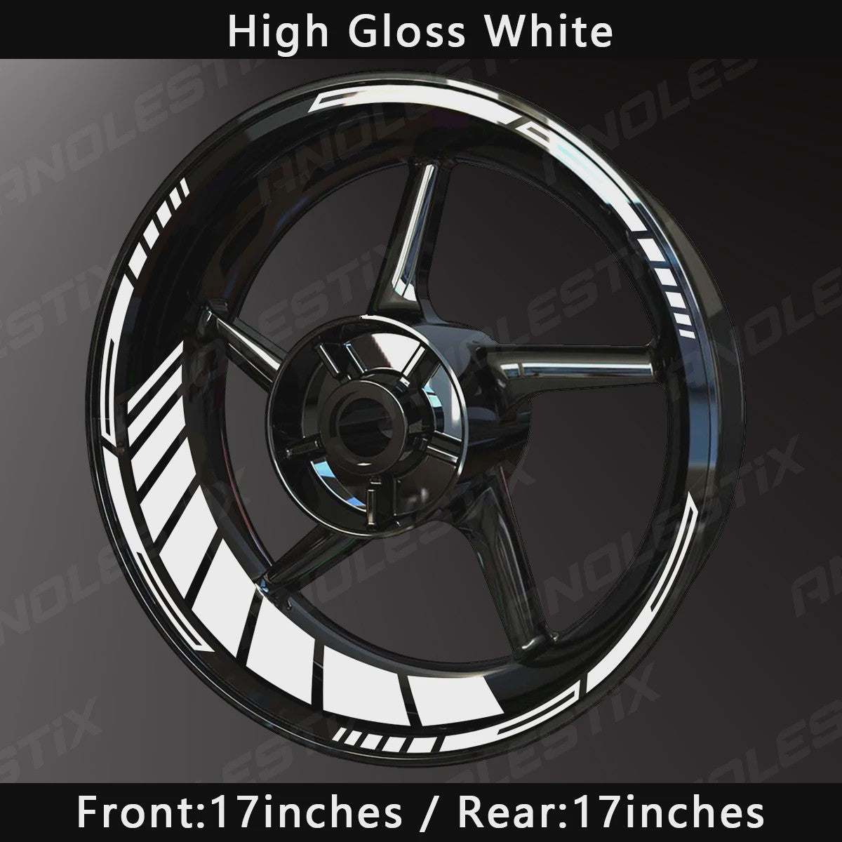 Reflecterende Motor Velgstickers - 17 Inch Velgtape voor Yamaha, Honda, Kawasaki, Suzuki, BMW, KTM