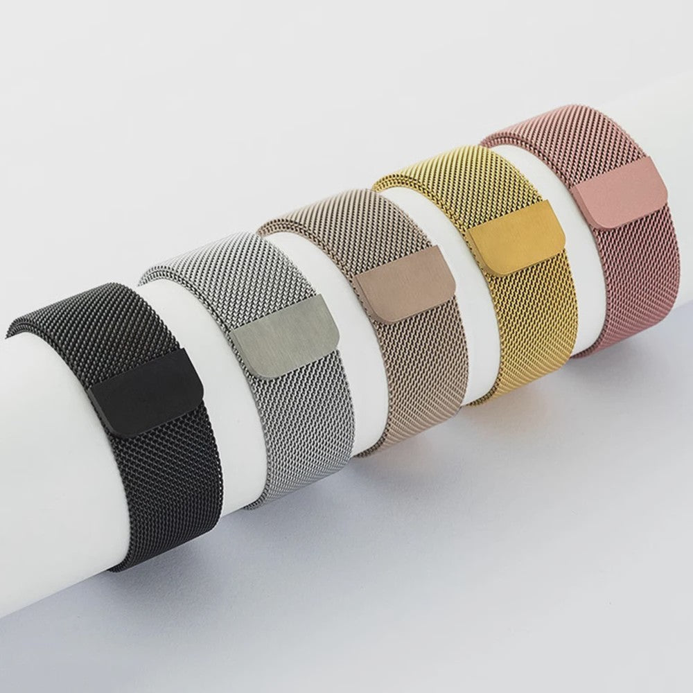 Milanese Band voor Apple Watch Ultra 2/3 49mm & Series 1-11 (38-45mm) - Roestvrij Staal, Magnetische Sluiting