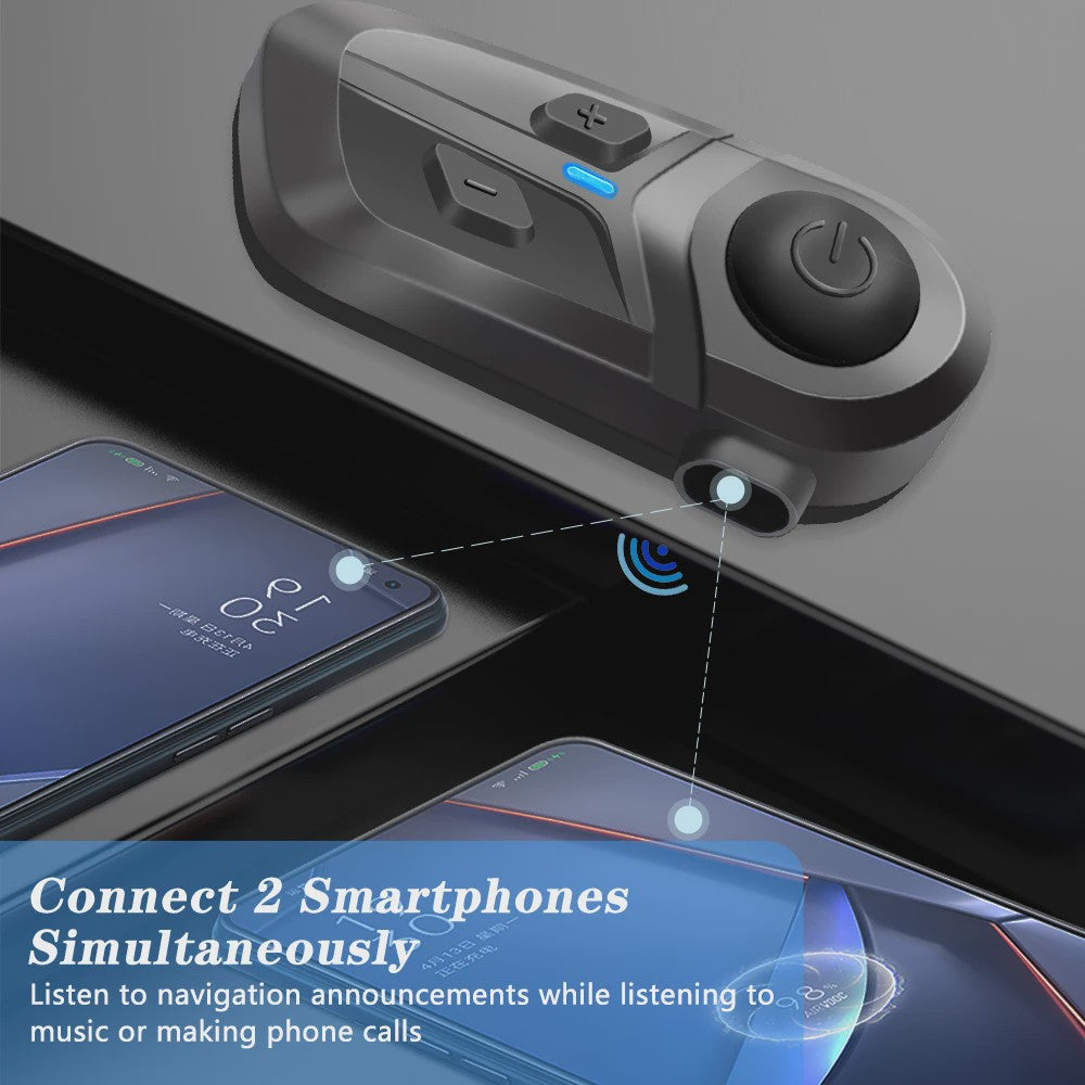 Bluetooth 5.3 Motorhelm Headset - Handsfree Bellen, Muziek & Waterdicht