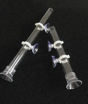 Transparante Acryl Voederbuis met Schotel voor Aquarium - Voerdispenser voor Vissen, Garnalen en Slakken