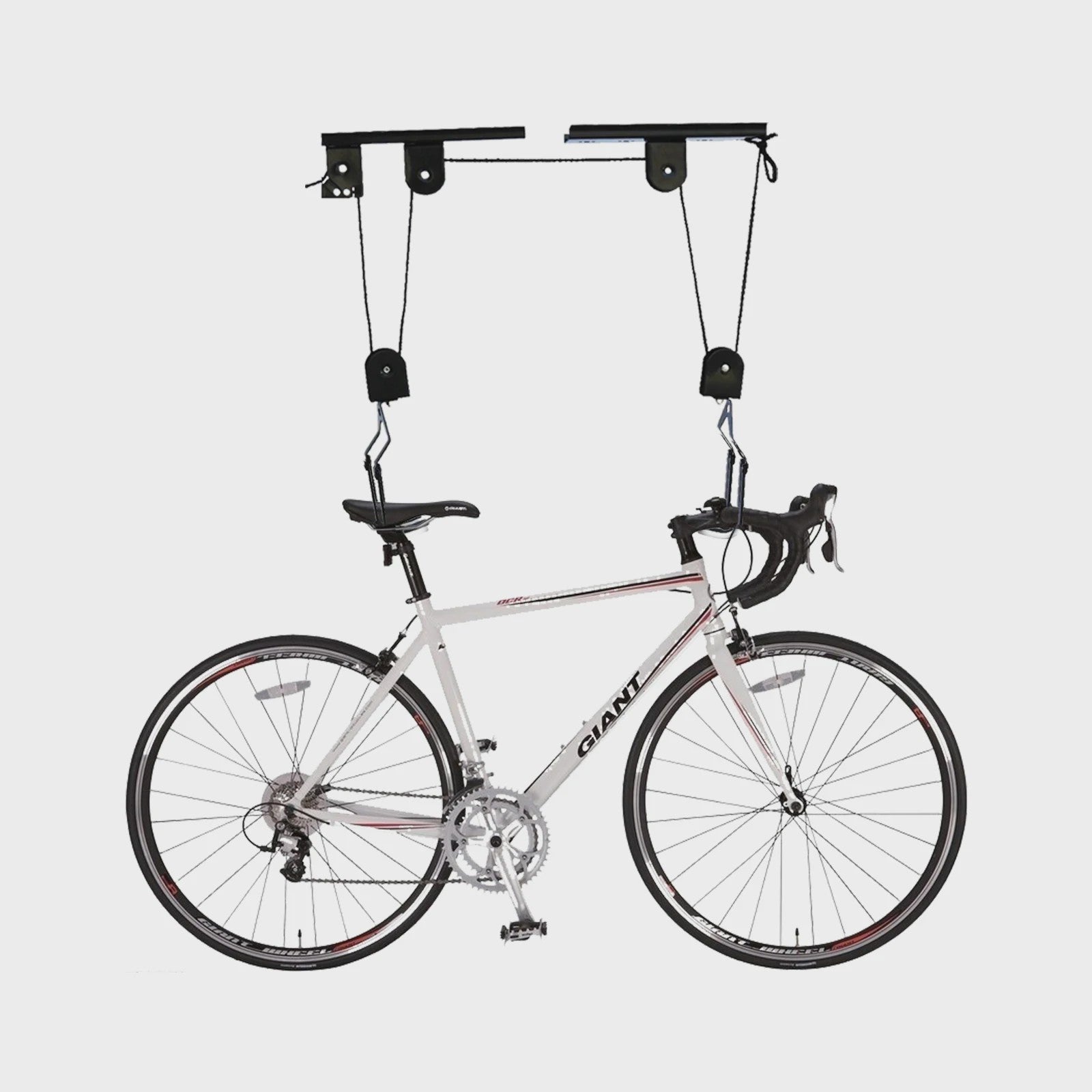 Zwarte Fietslift met Plafondmontage - Fietsopslag tot 60kg
