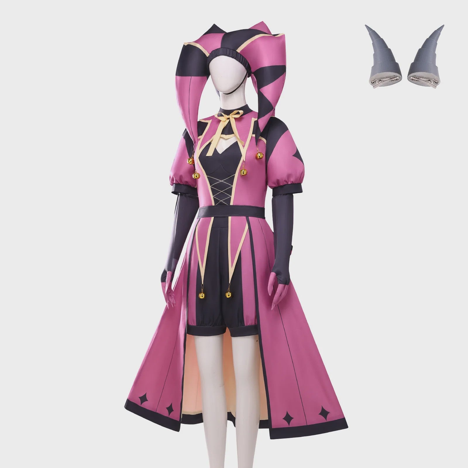 Columbina Cosplay Kostuum - Roze Clown Outfit voor Freak Circus