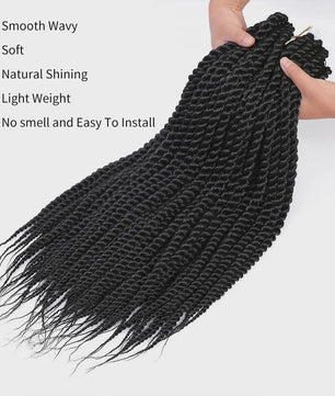 Havana Twist Crochet Haar - 6 Packs Synthetische Krullen voor Senegalese Twists