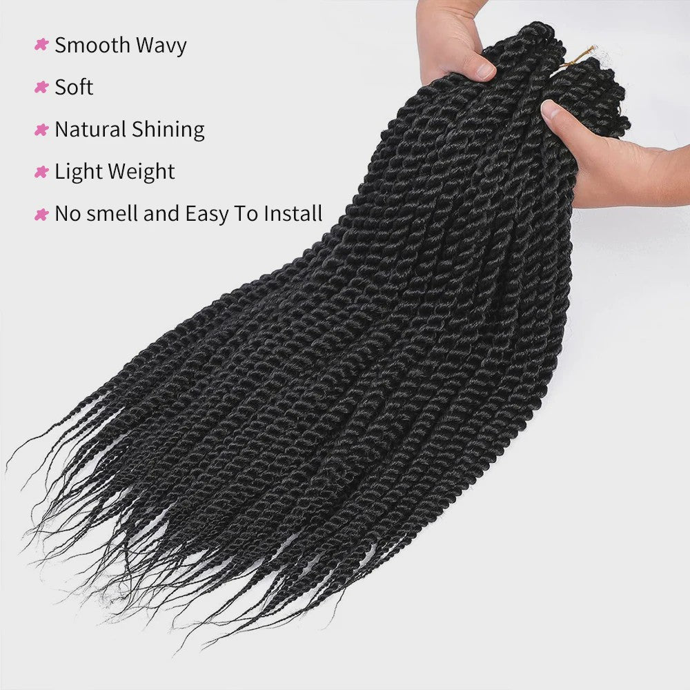 Havana Twist Crochet Haar - 6 Packs Synthetische Krullen voor Senegalese Twists