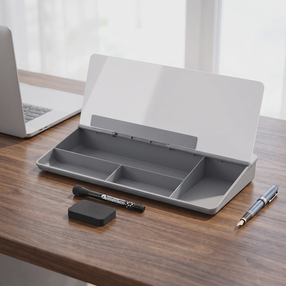Glazen Whiteboard Bureau Organizer met Pennenbakje