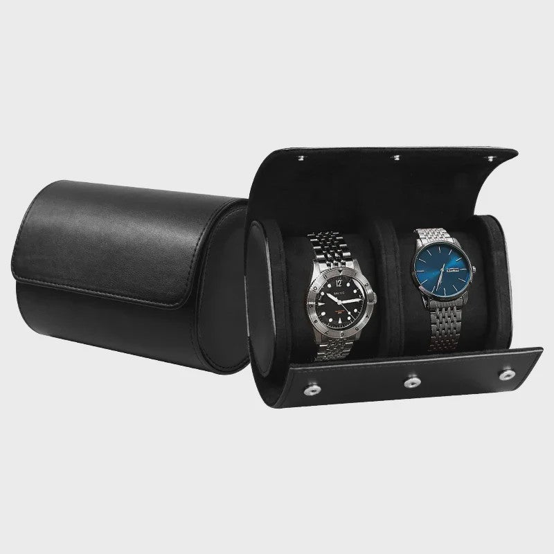 Luxe Leren Horlogerolle – Opvouwbare Opbergdoos voor 1, 2 of 3 Horloges