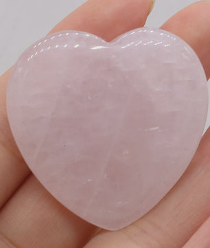 Natuursteen Hart Amethist & Rozenkwarts - 40mm Kristal Ornament