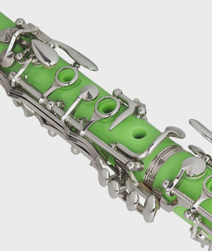 Groene Bb Klarinet 17 Toetsen - ABS Hars Houtblaasinstrument met Koffer & Rietjes