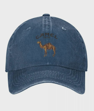 Vintage Trucker Cap met Camel Print - Verstelbaar en Washed Look