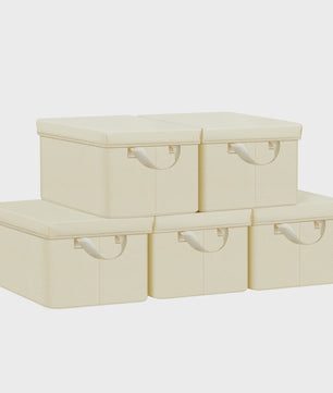 Set Opbergdozen met Deksel - Opvouwbare Stoffen Organizers voor Kleding, Dekbedden en Meer