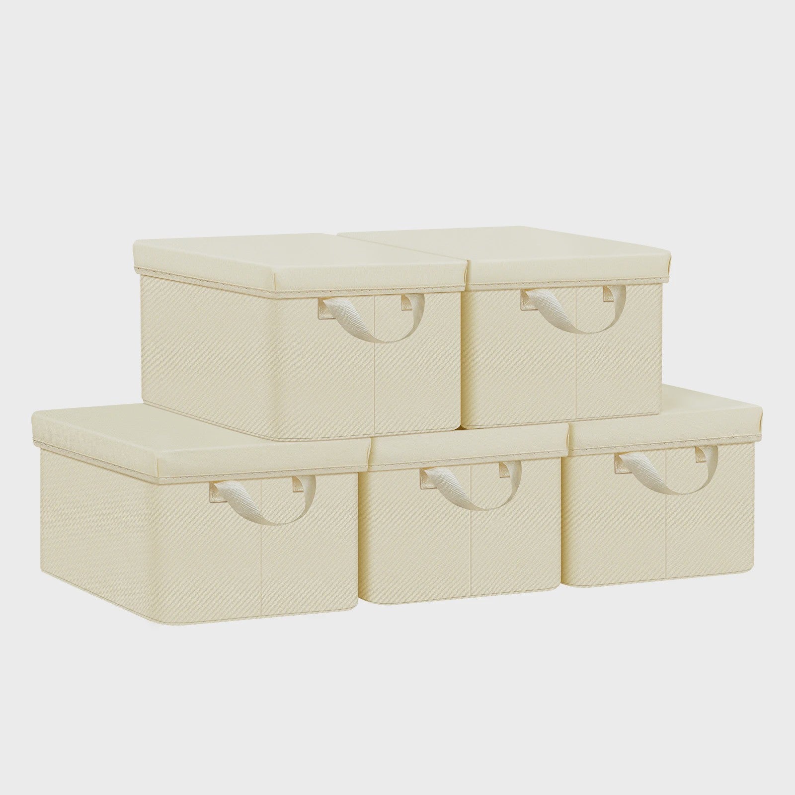 Set Opbergdozen met Deksel - Opvouwbare Stoffen Organizers voor Kleding, Dekbedden en Meer