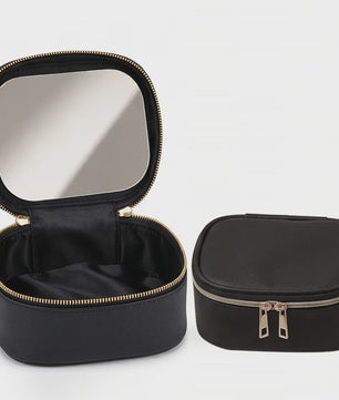Draagbare Make-up Tas met Spiegel - Waterdicht & Compact
