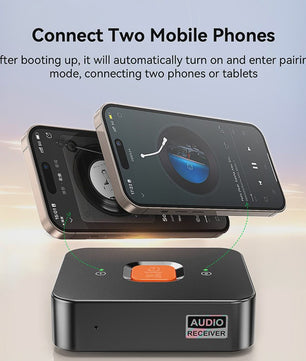 Bluetooth 6.0 Audio Ontvanger met Microfoon - Draadloze AUX & RCA Adapter voor Auto, Speaker & Versterker