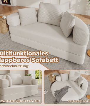 Modulaire Slaapbank Ovaal - Ribstof - Multifunctioneel en Flexibel