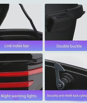 Motor Scooter Topkoffer - Grote Waterdichte Opbergbox met Slot