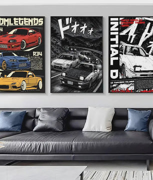 Initial D AE86 JDM Poster - Iconische Auto Kunst voor de Fan