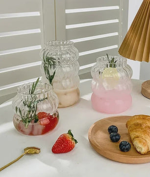 Creatieve Glazen Tumbler - Hittebestendig & Transparant voor Koffie, Sap, Cocktails