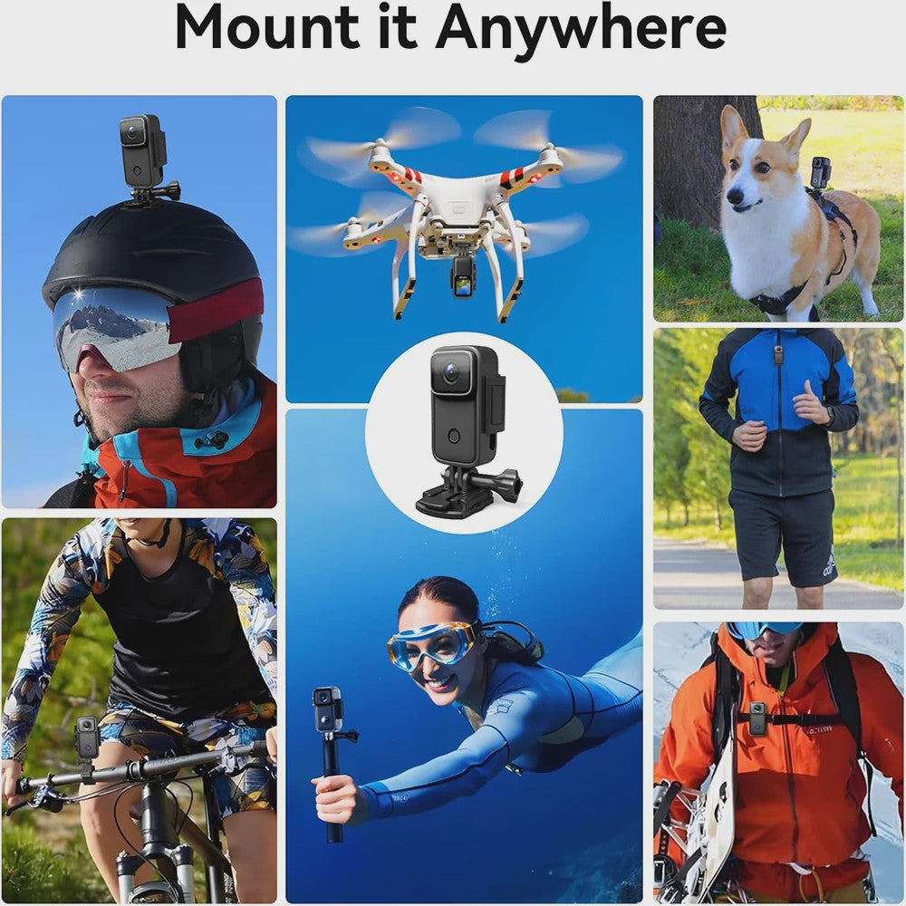 SJCAM C200PRO 4K Action Camera met Microfoon & WiFi - Compact & Waterdicht