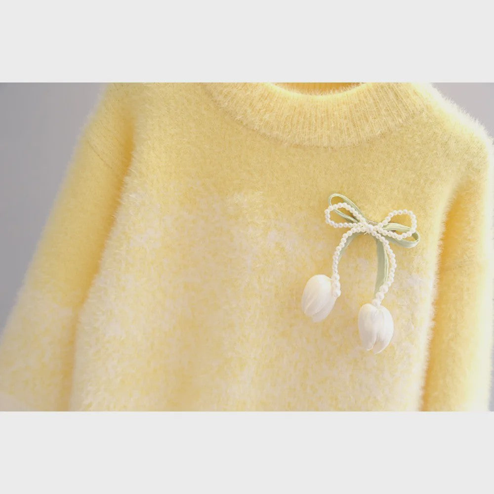Schattige Gebreide Trui voor Meisjes - Elegante Winterkleding voor Kinderen