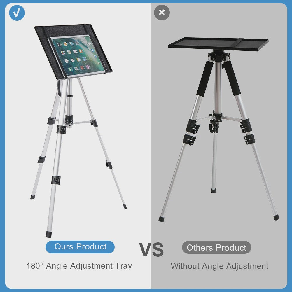Verstelbare Aluminium Projector & Laptop Tripod Stand met Draagtas - Inklapbaar